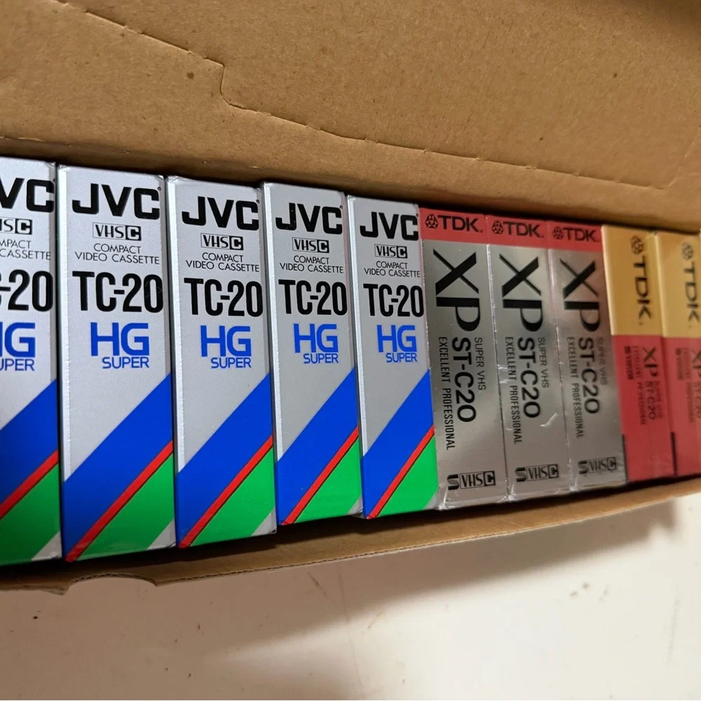 JVC Silver and Blue VHS-C Video Cassette